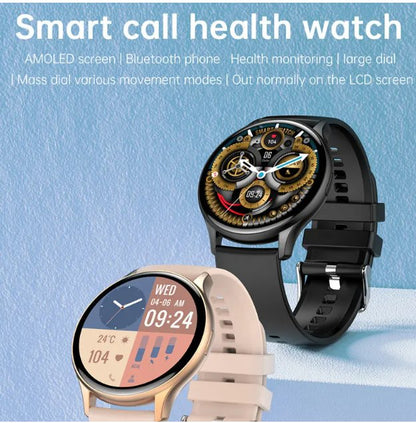 AMOLED Smart Watch: Vibrant Display, Stylish Design, Fitness, Notifications, Waterproof