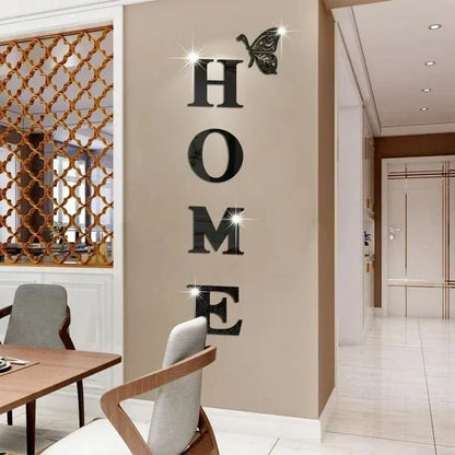 Home Sign Acrylic Mirror - Modern Home Decoration