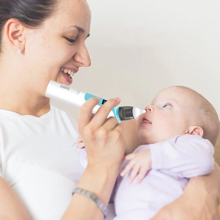 Electric nasal aspirator, baby-friendly, effective cleaning, household hygiene solution.